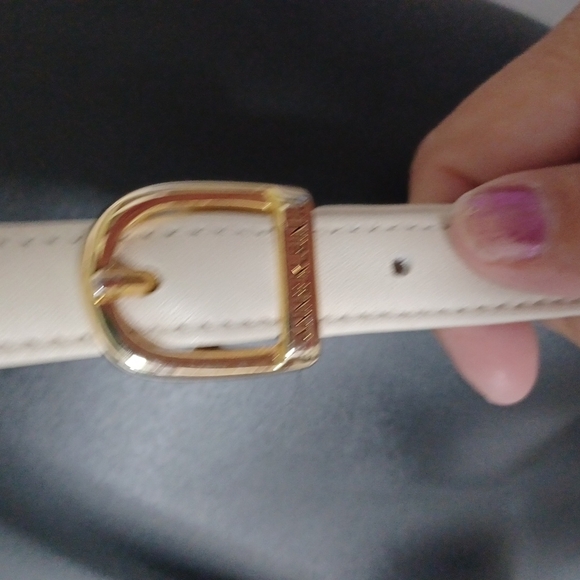 Vintage Anne Klein II purse, cream, leather, 8"x8"x3" - Picture 5 of 7